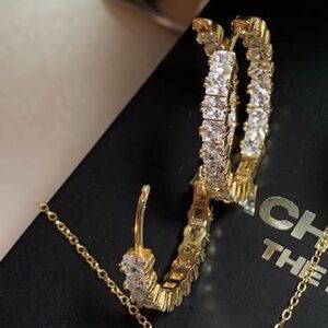 Rachelment The Label Demi Fine Jewelry Benni Diamond Hoops Gold